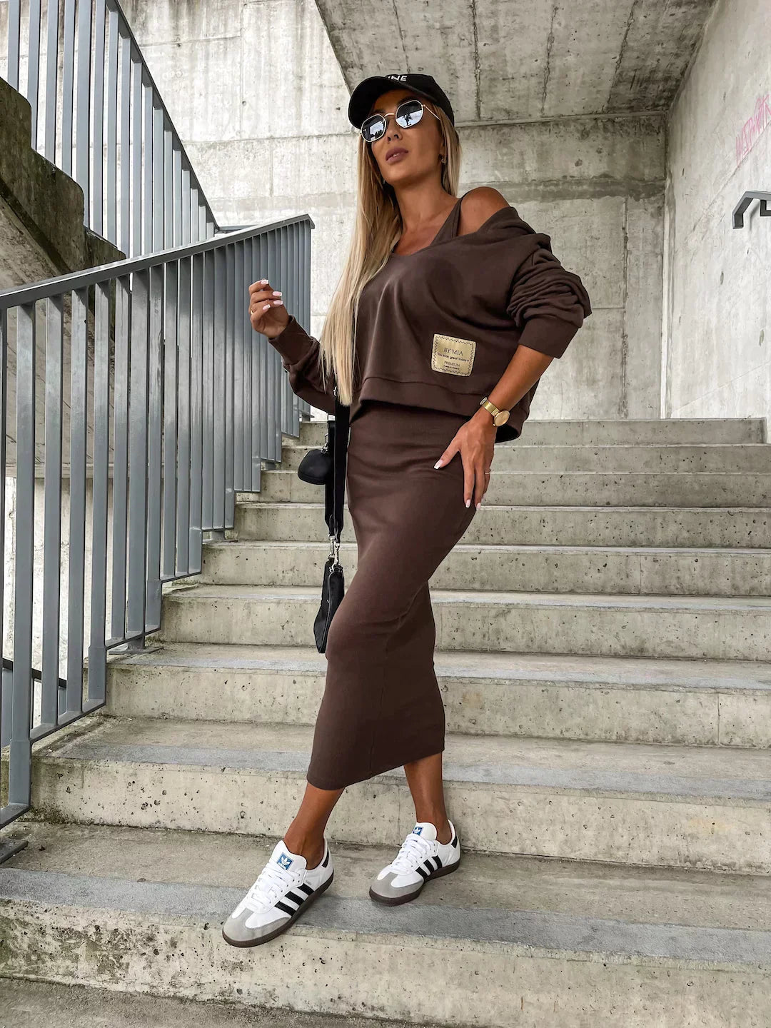 Sharon | Klänning och kofta i set