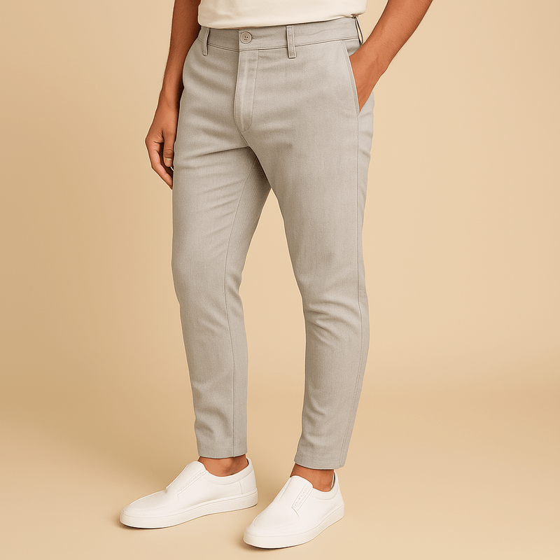 Smal Passform Stretch Chinos Herr