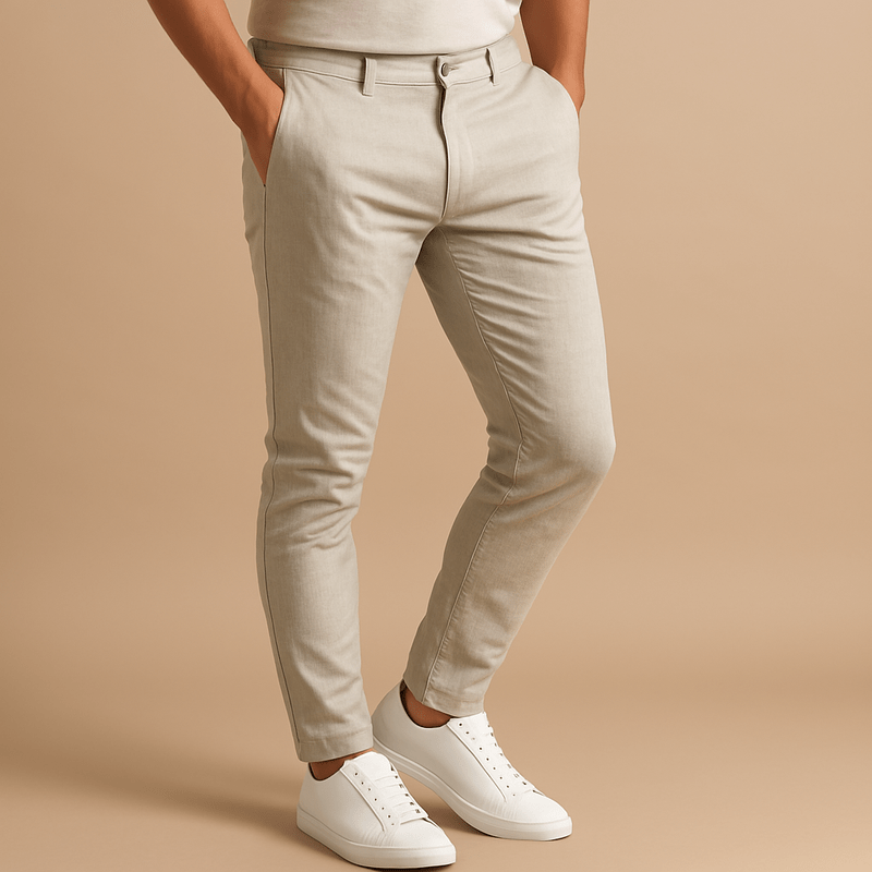 Smal Passform Stretch Chinos Herr