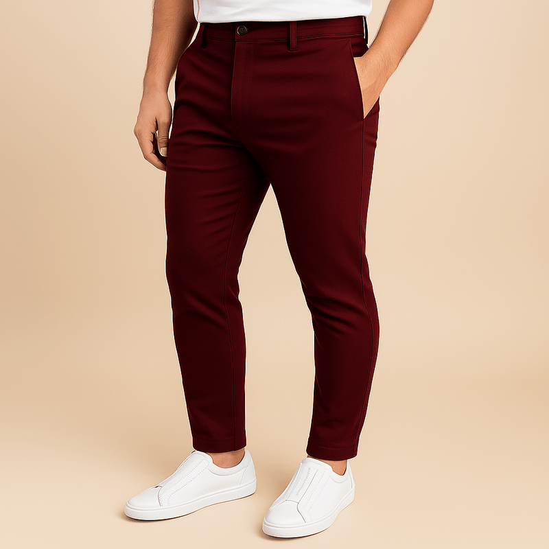 Smal Passform Stretch Chinos Herr
