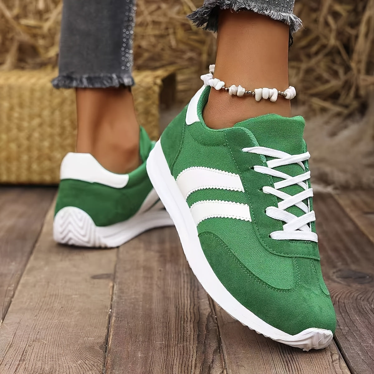 Kvinnors Syntetiska Mocka Sneakers Låg Axel-3