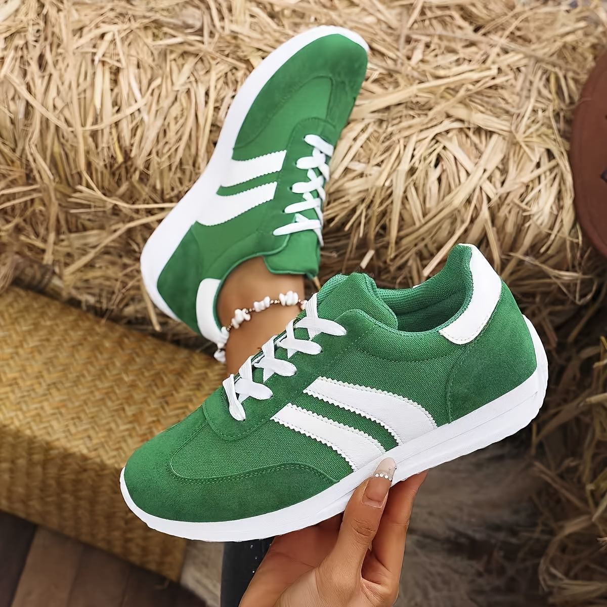 Kvinnors Syntetiska Mocka Sneakers Låg Axel-5