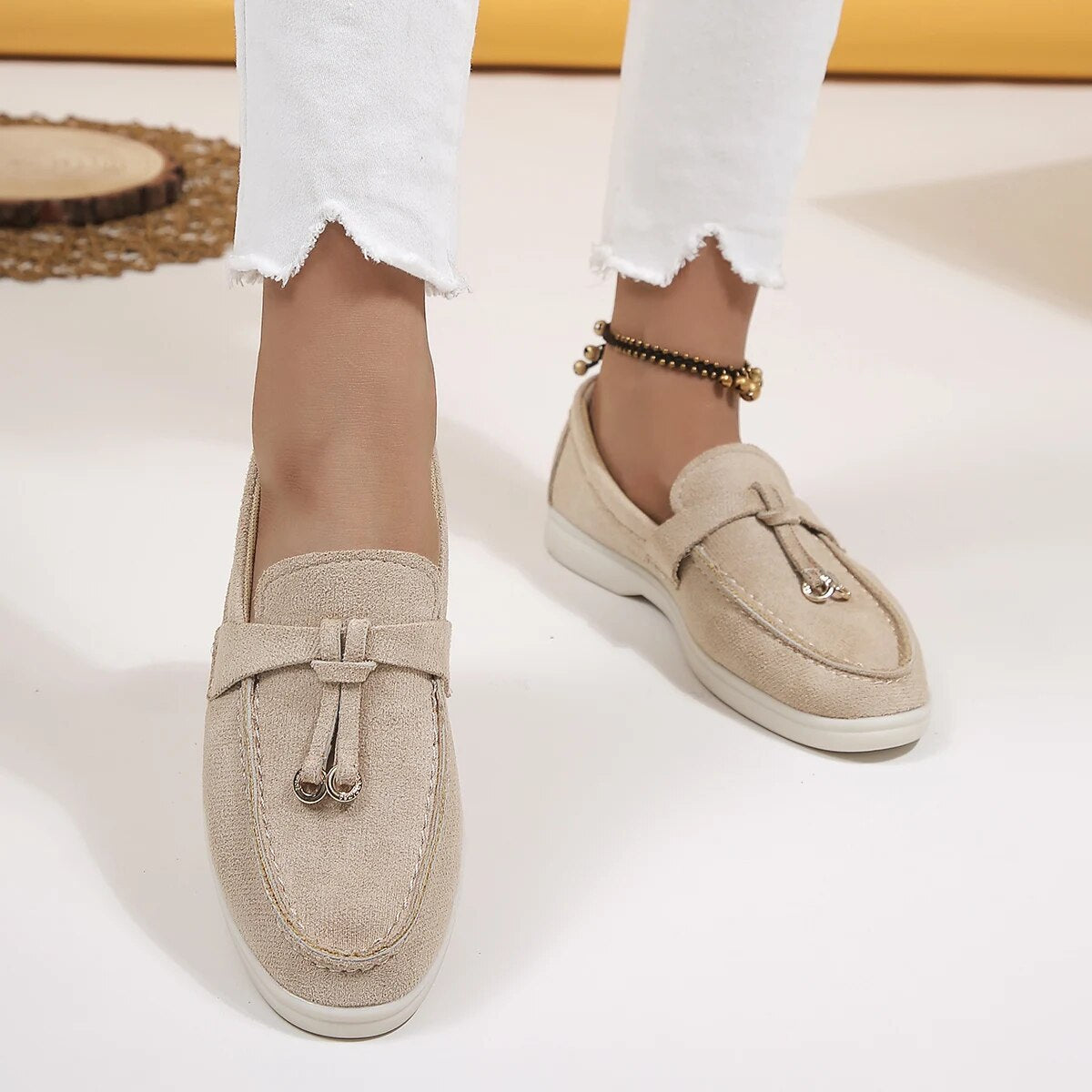 Variant image for Damskor Läder Loafers Elegant och Bekväm-49