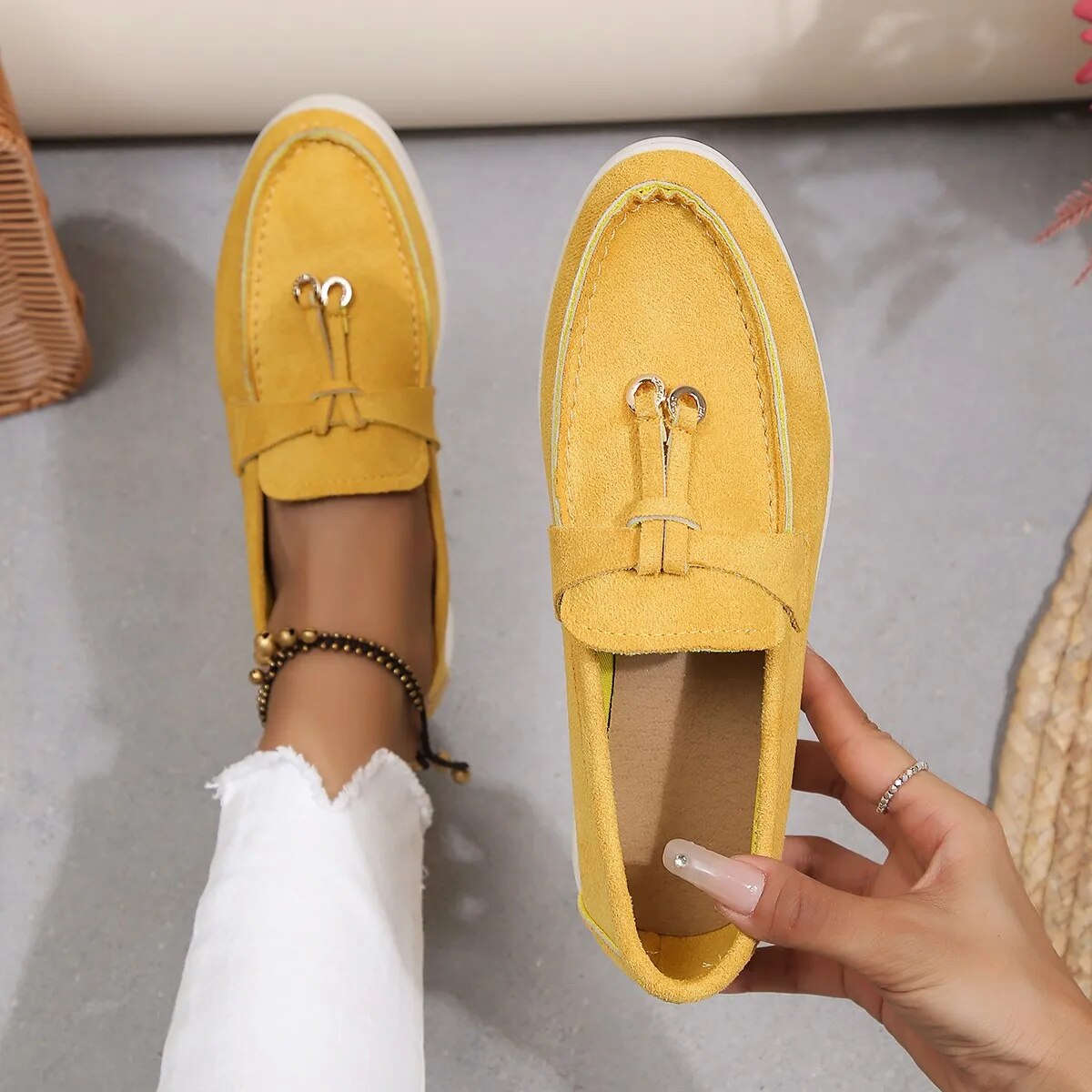 Variant image for Damskor Läder Loafers Elegant och Bekväm-41
