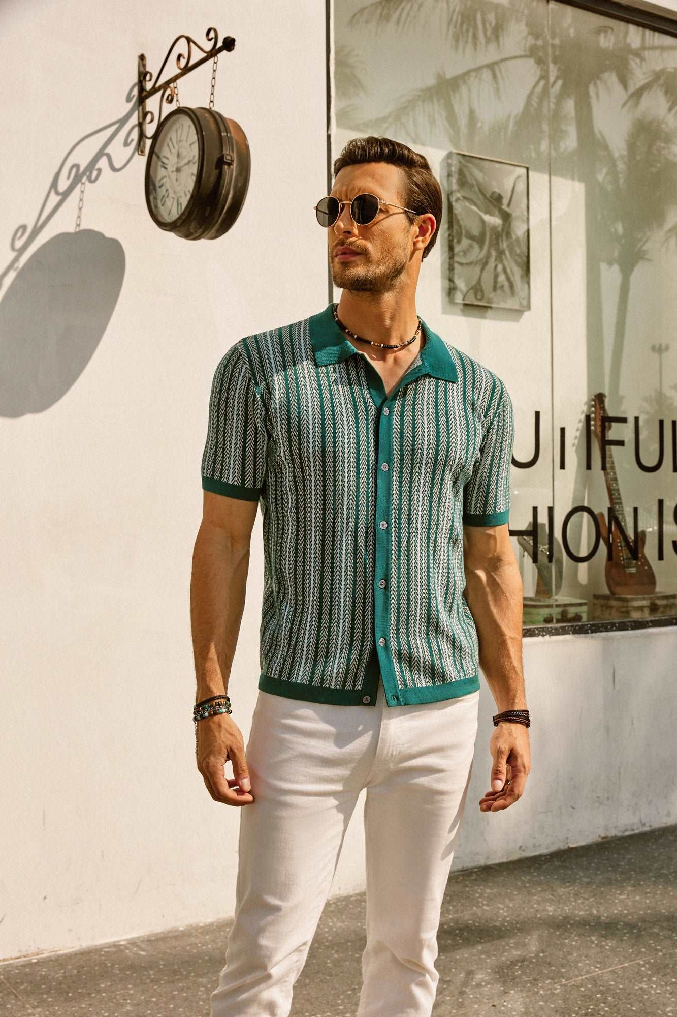Felix | Retrostil 70-tals Skjorta med Ränder