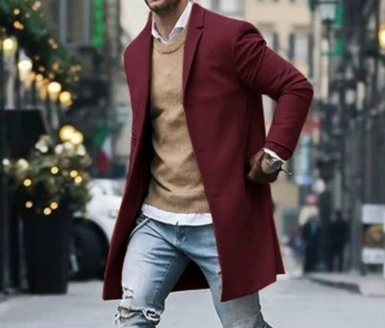David | Slim Fit Ull Vindresistent Herrjacka