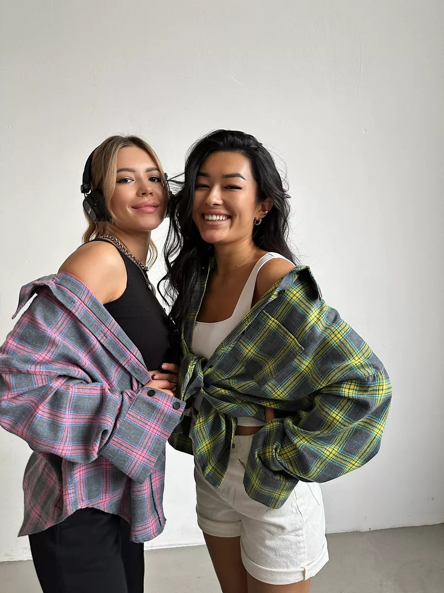 Sophie elegant rutigt flanellskjorta – tidlös stil med en sofistikerad touch