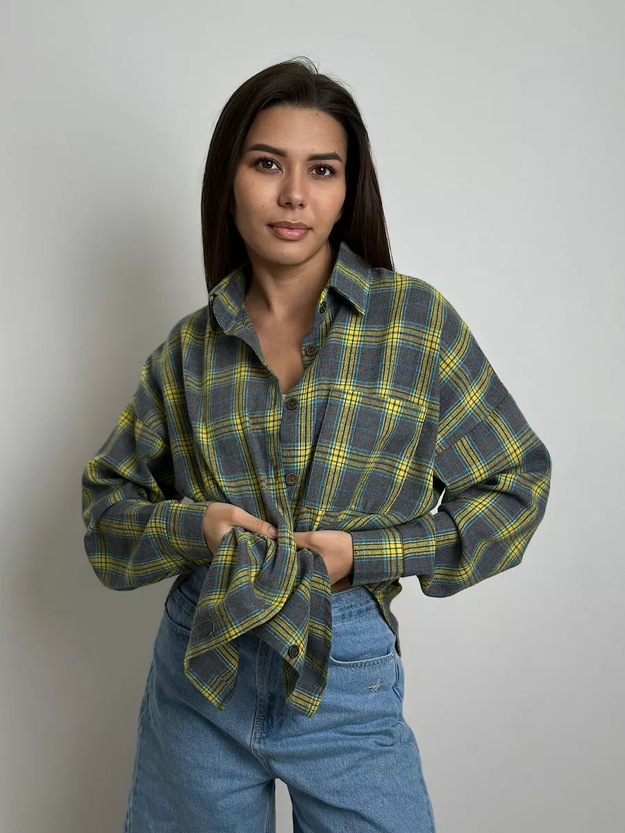 Sophie elegant rutigt flanellskjorta – tidlös stil med en sofistikerad touch