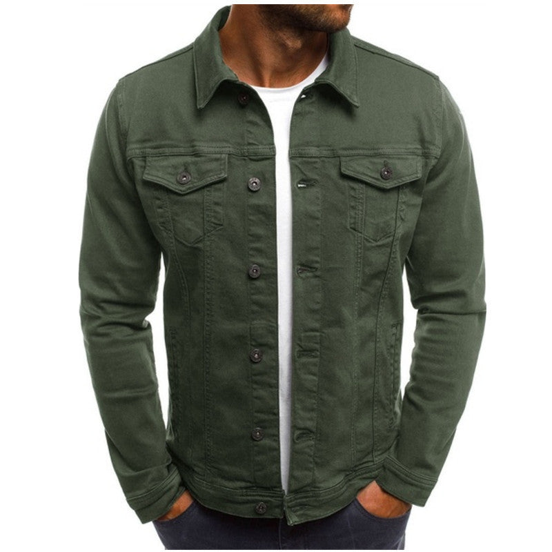 Variant image for Herr Denim Jacka Casual Högkvalitativt Material-1