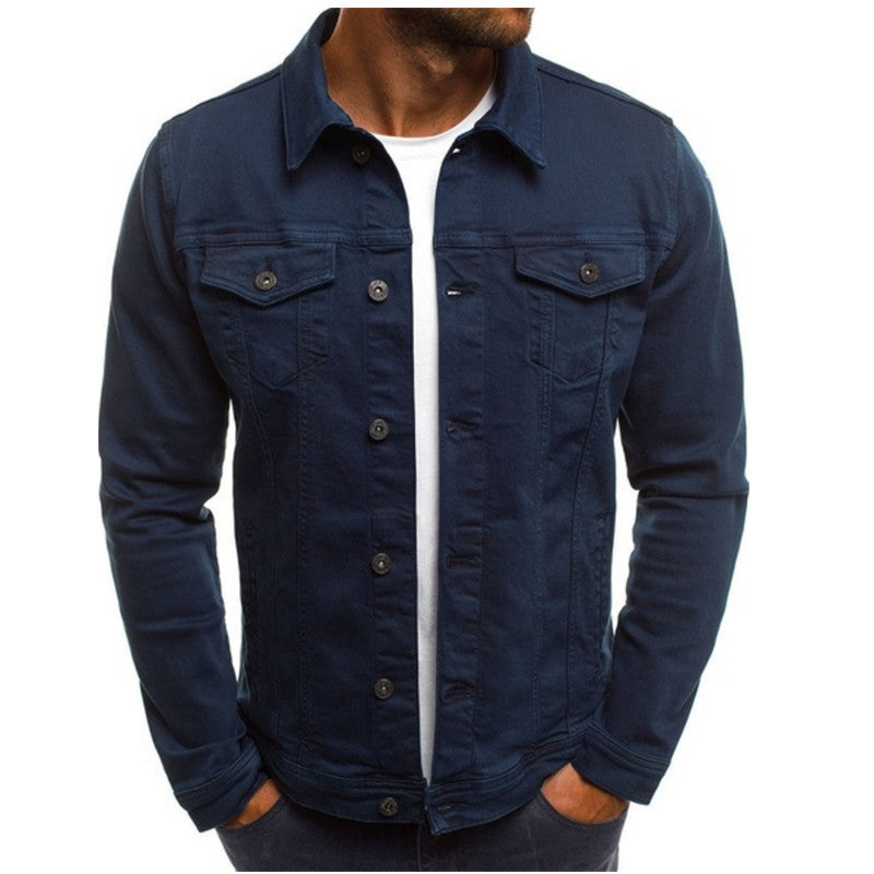 Variant image for Herr Denim Jacka Casual Högkvalitativt Material-31