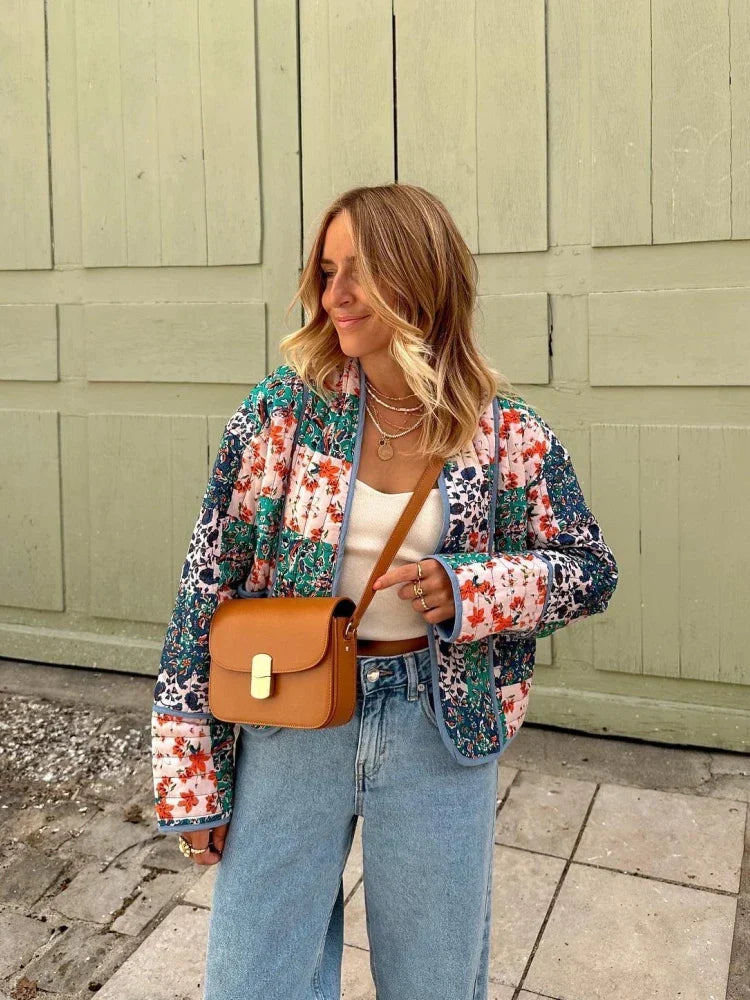 Emmy - Mjukt rutig vintagejacka