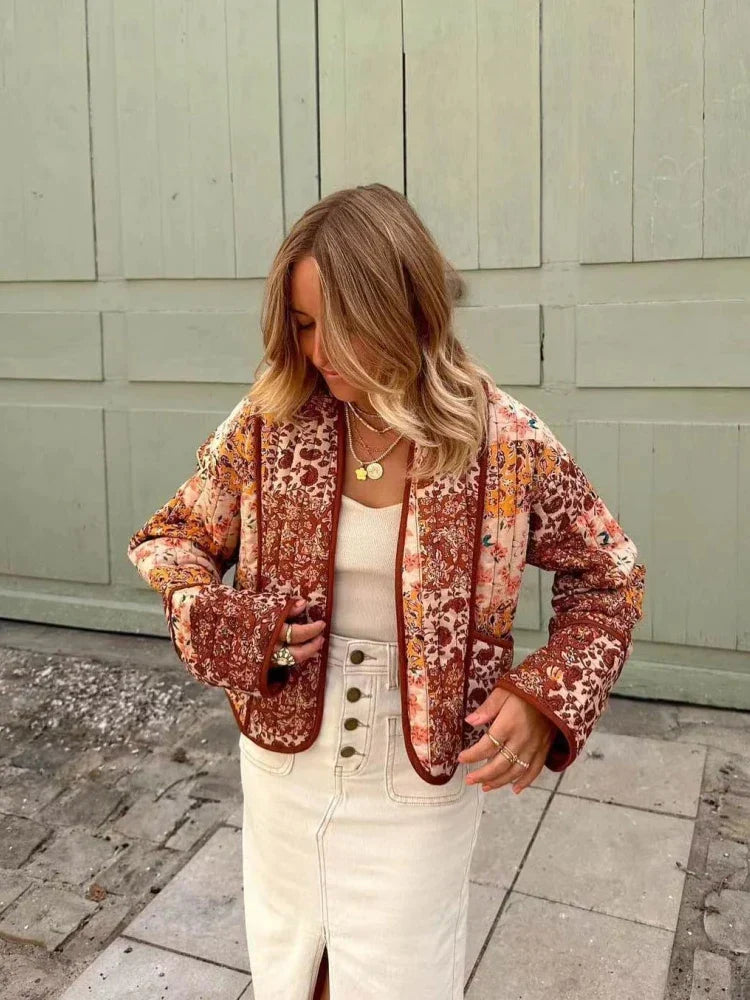 Emmy - Mjukt rutig vintagejacka