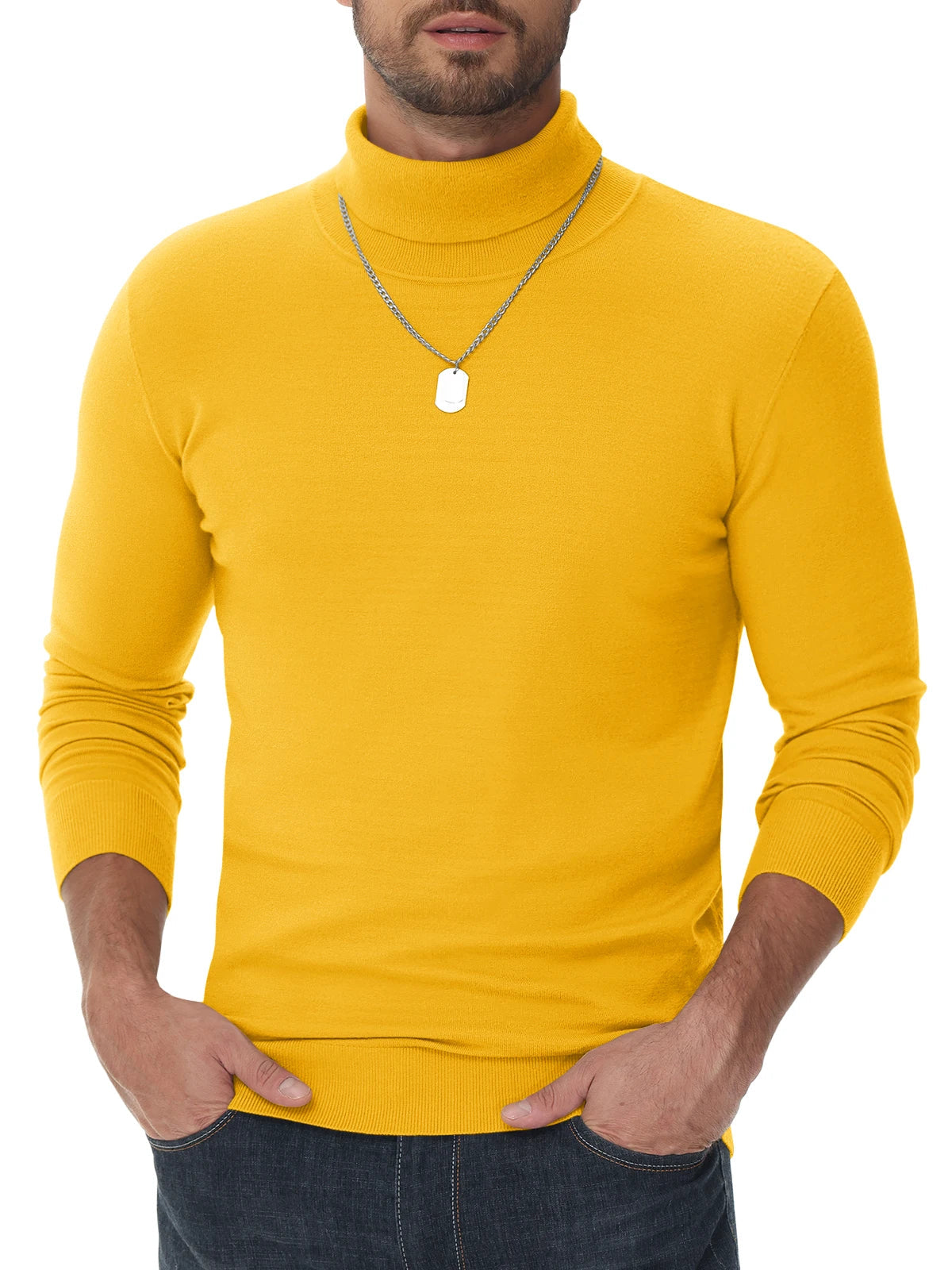 Casual stickad Turtleneck