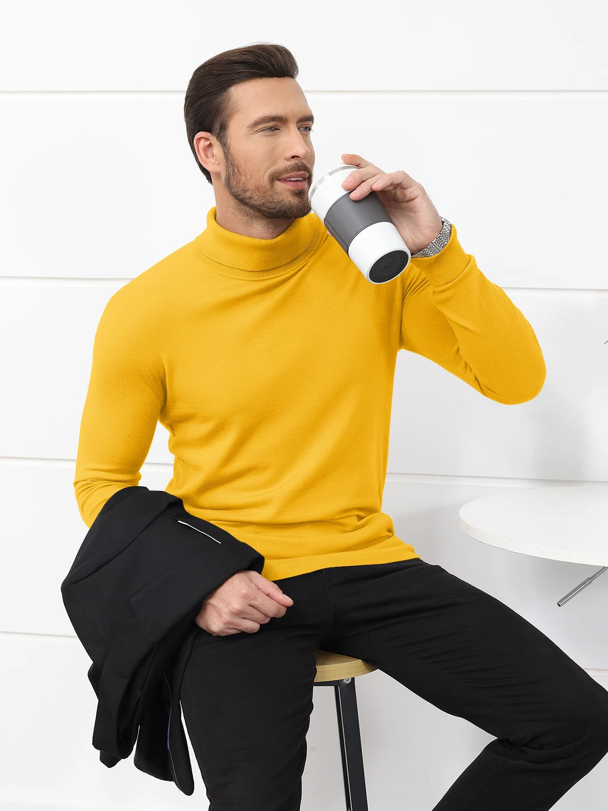 Casual stickad Turtleneck