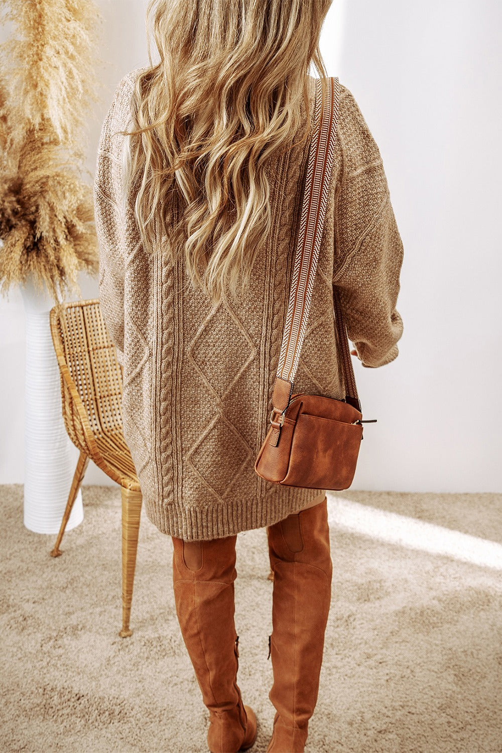 Colleen – Lång Stickad Pullover