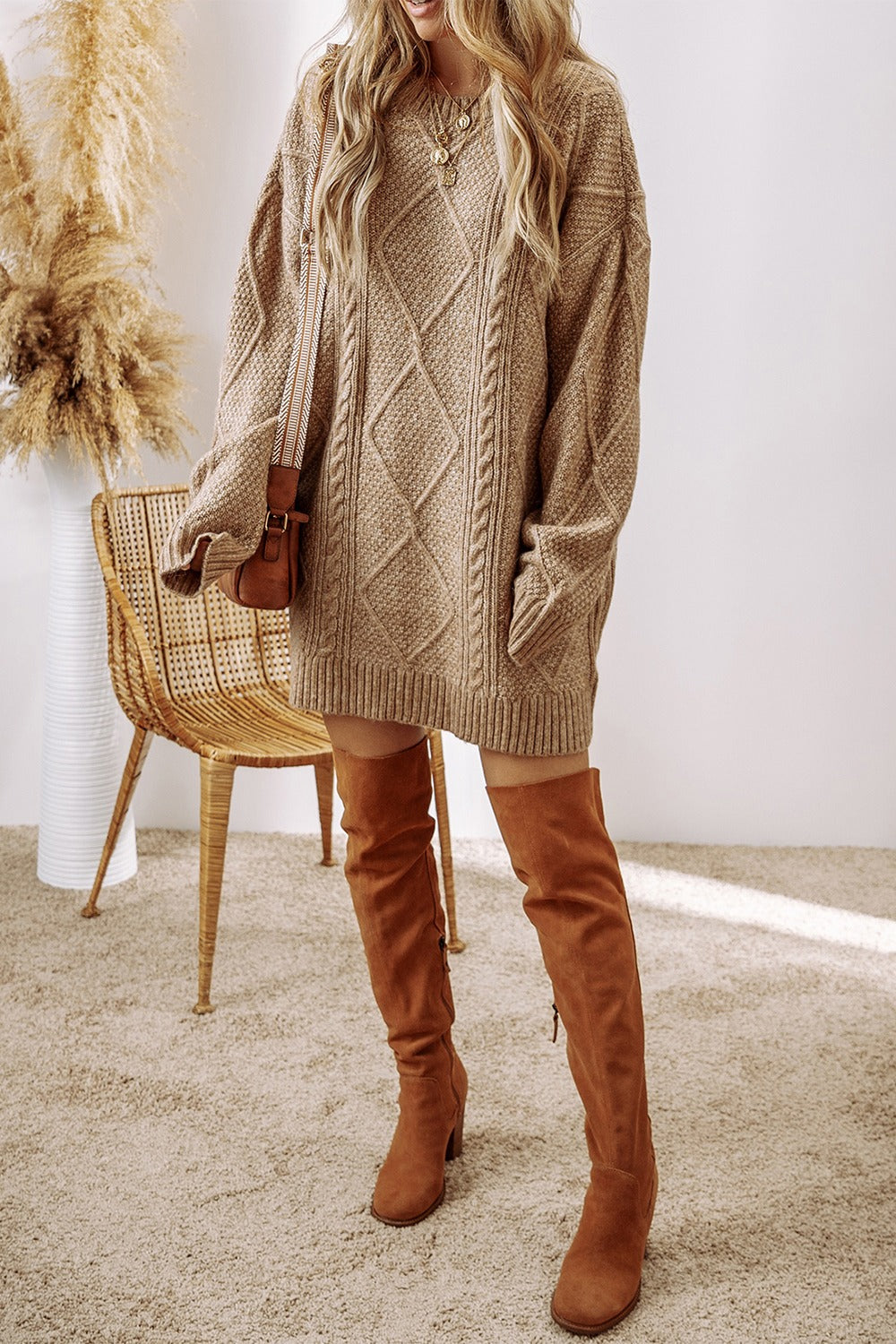 Colleen – Lång Stickad Pullover