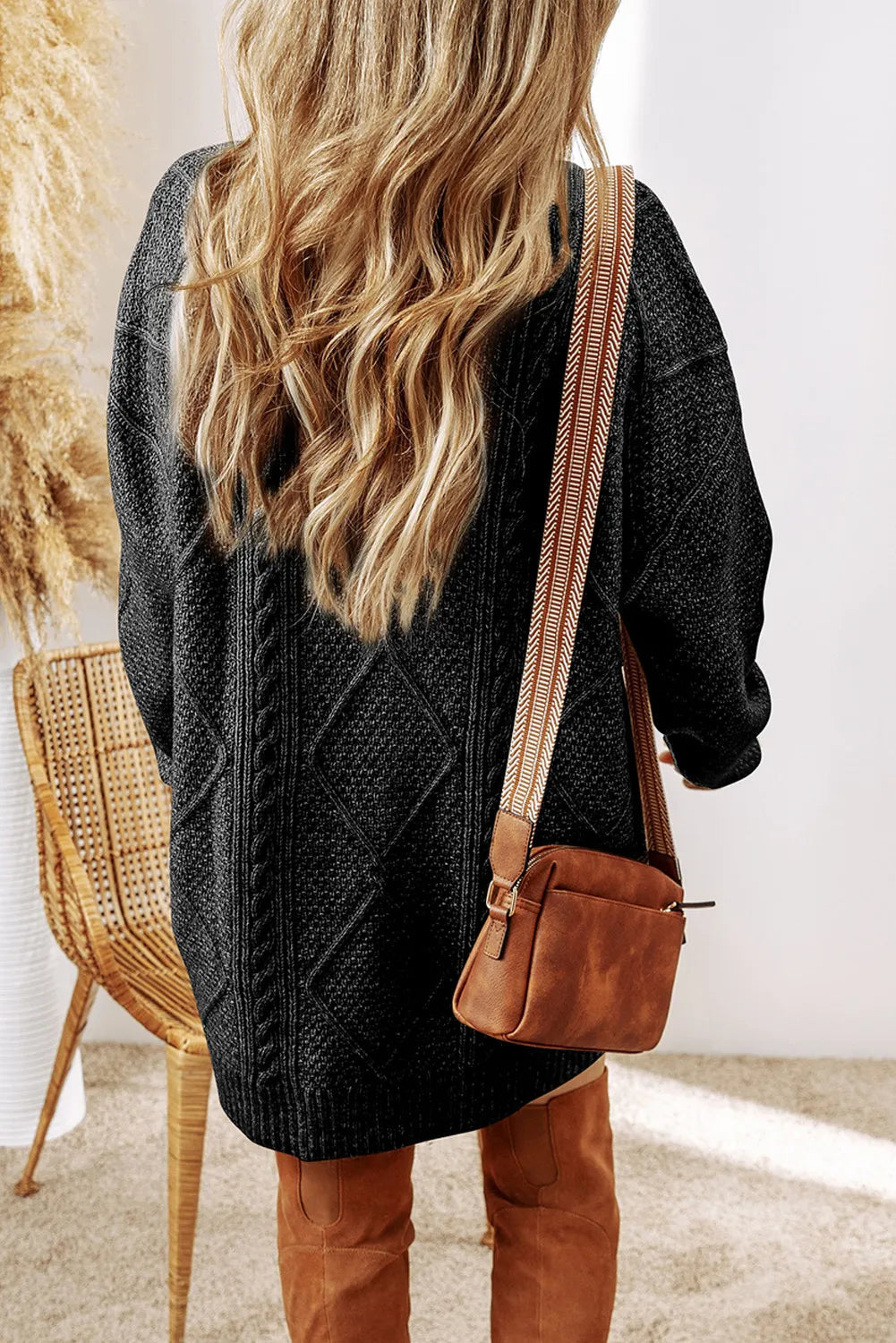 Colleen – Lång Stickad Pullover