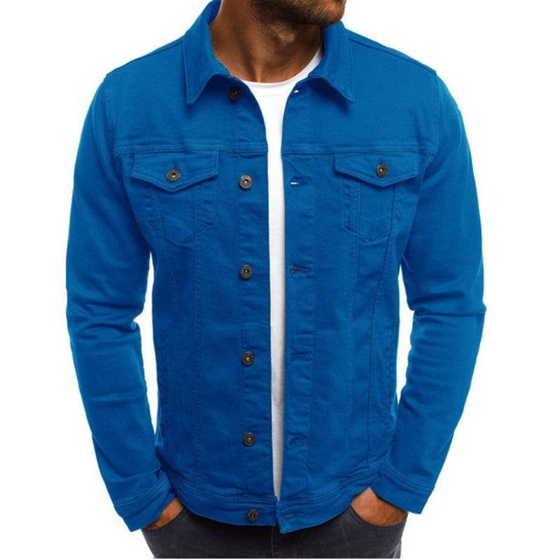 Variant image for Herr Denim Jacka Casual Högkvalitativt Material-25