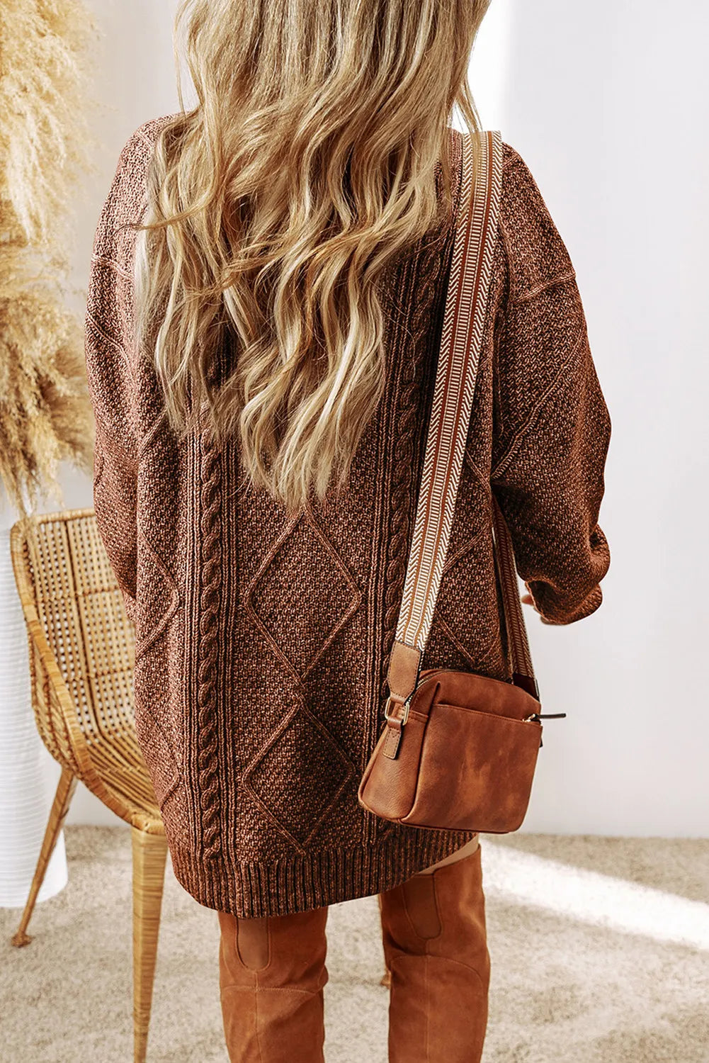 Colleen – Lång Stickad Pullover