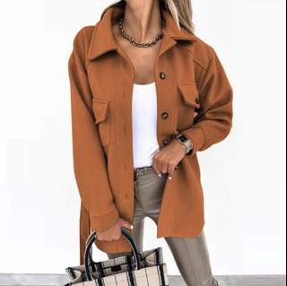 Kvinnors Mjuk Tyg Elegant Jacka-5