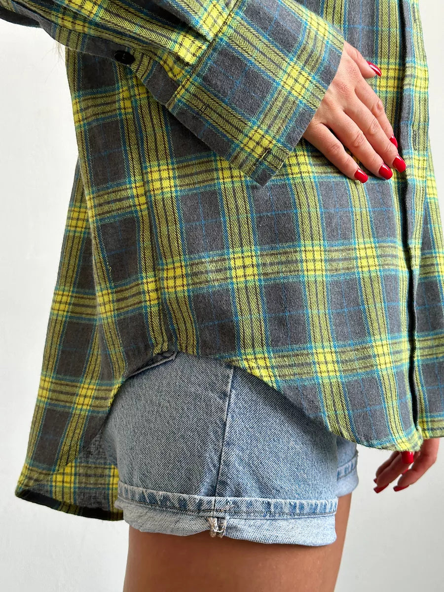 Sophie elegant rutigt flanellskjorta – tidlös stil med en sofistikerad touch
