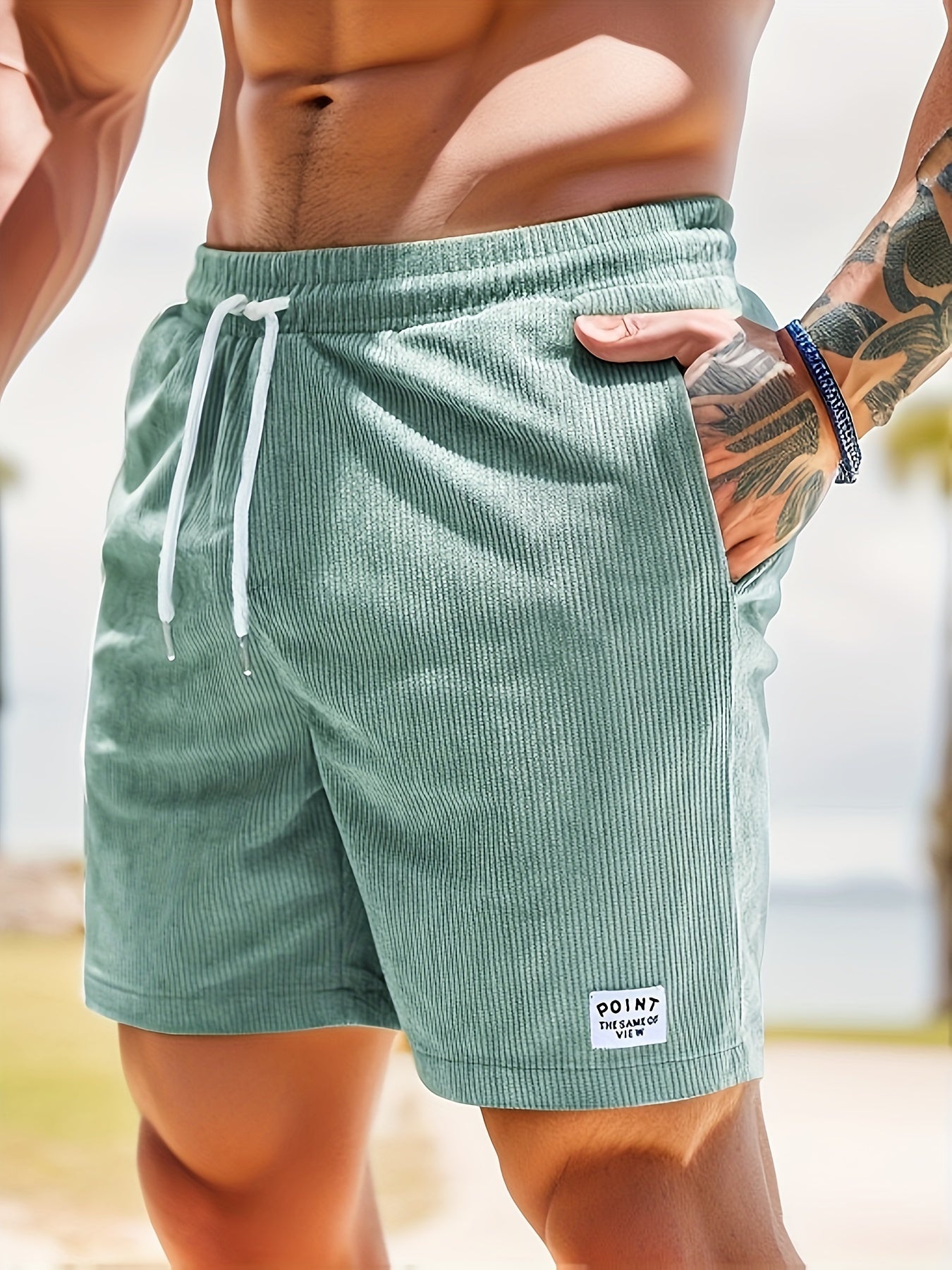 Herr Shorts Andningsbart Material för Sommar-4