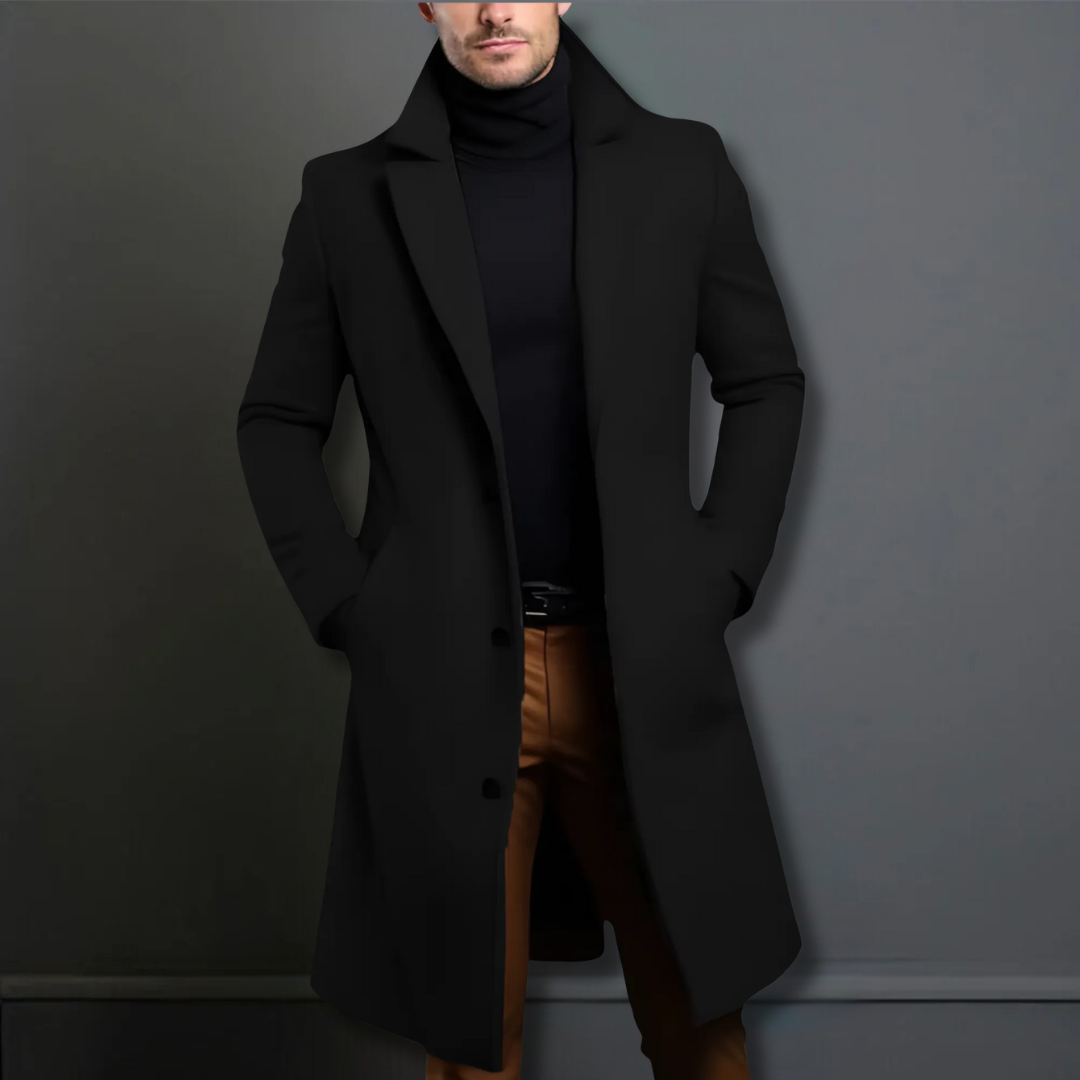Variant image for Herr Klassisk Överrock i Högkvalitativt Material-16