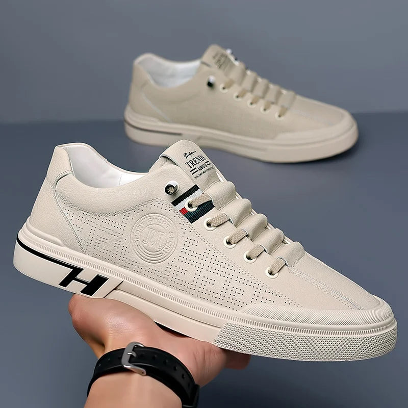 Herrskor Läder Casual Med Innovativ Dämpningsteknik-4
