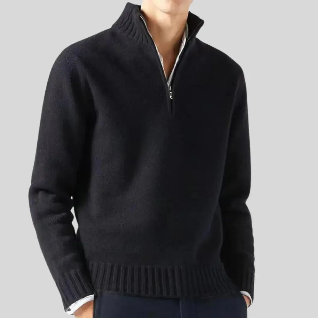 ByCastello | Luxe halv-zip tröja med stilren design