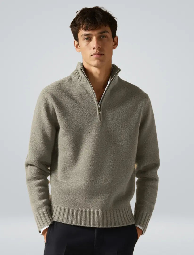 ByCastello | Luxe halv-zip tröja med stilren design