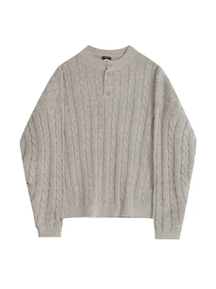 ByCastello | Stilren Henley Pullover för Män