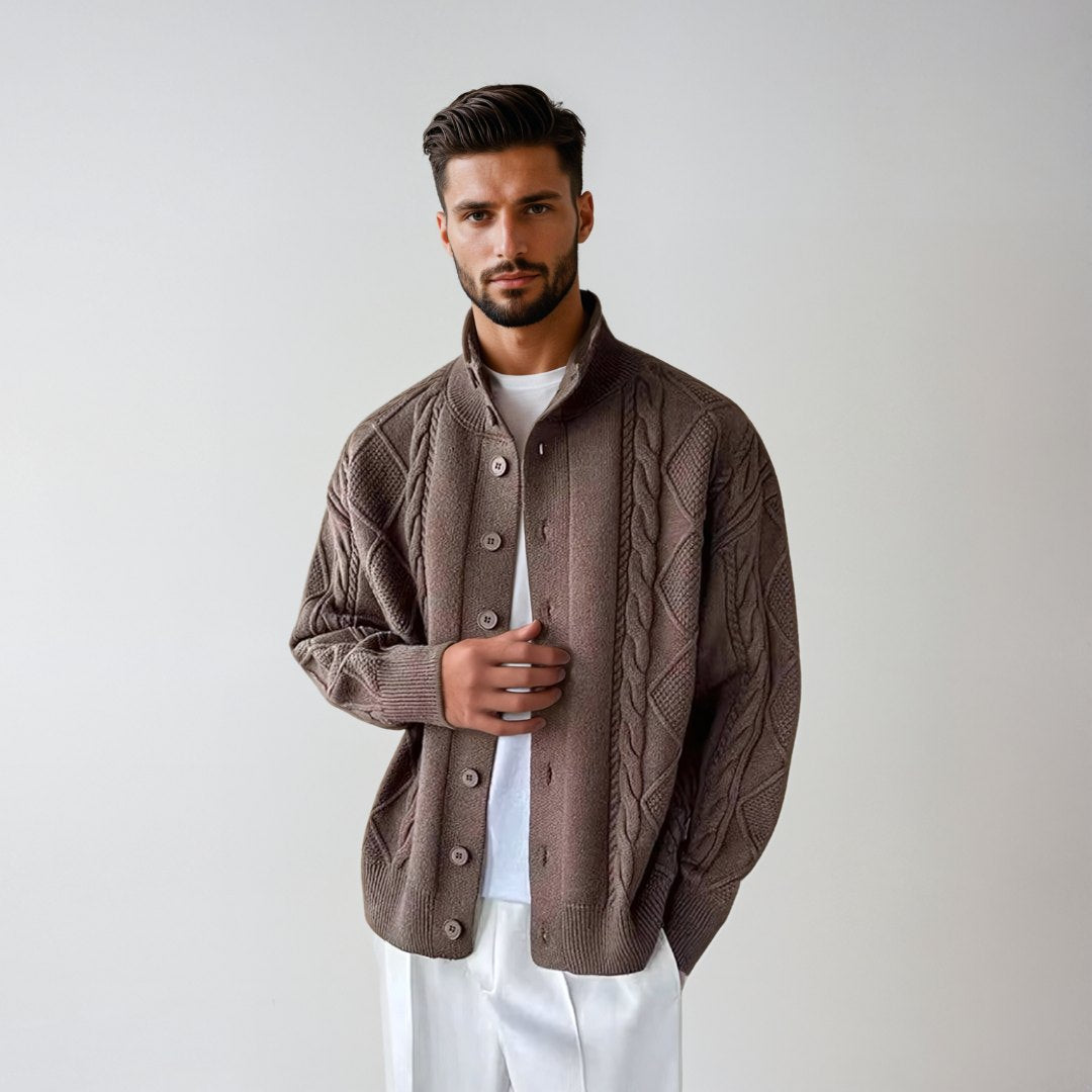 CARL | Stickad Herrcardigan