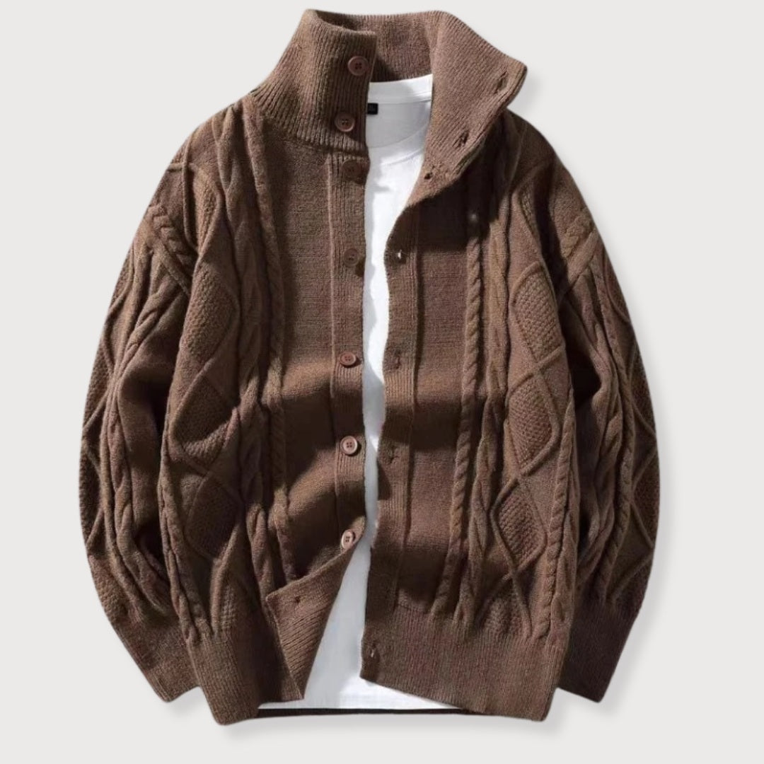 CARL | Stickad Herrcardigan