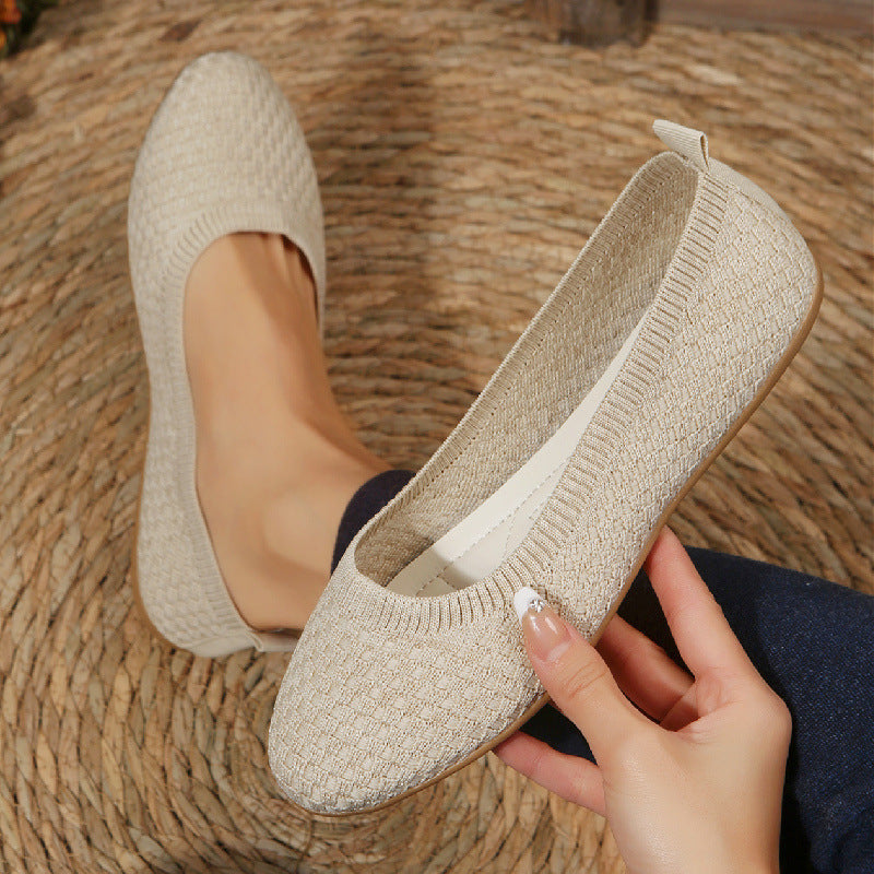 Dam Ballerina Skor i Skinn med Elegant Design