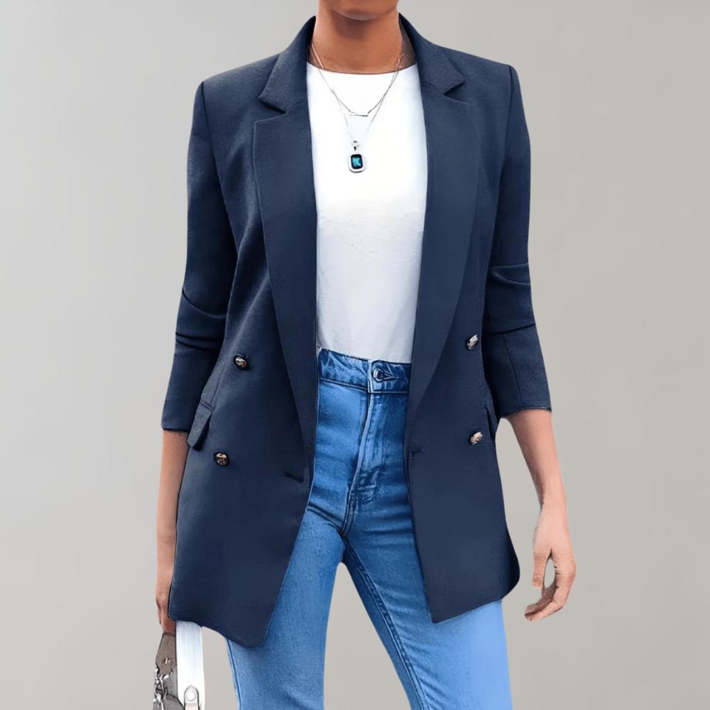 Dam Blazer med Klassisk Getaillearad Design för Elegant Look