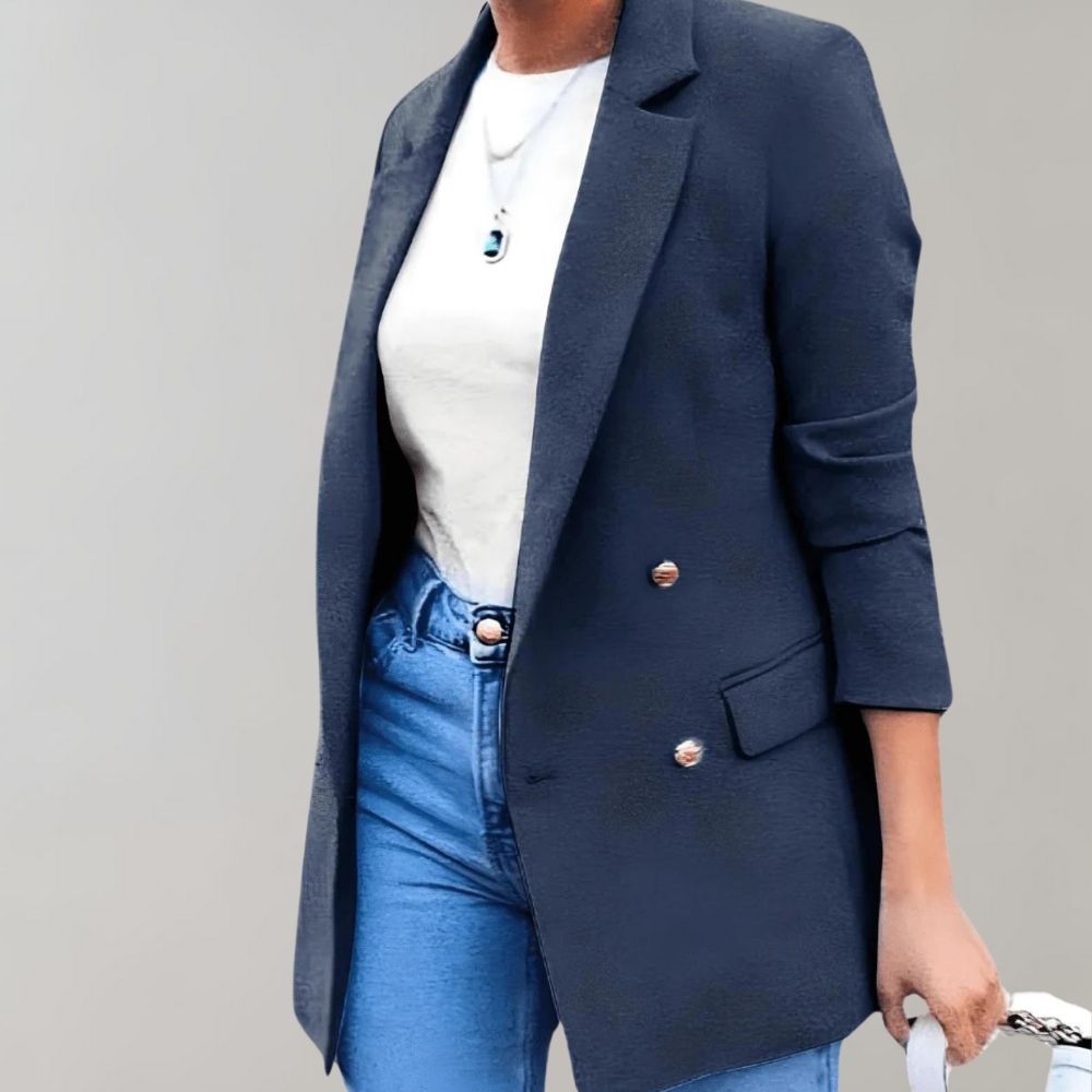 Dam Blazer med Klassisk Getaillearad Design för Elegant Look