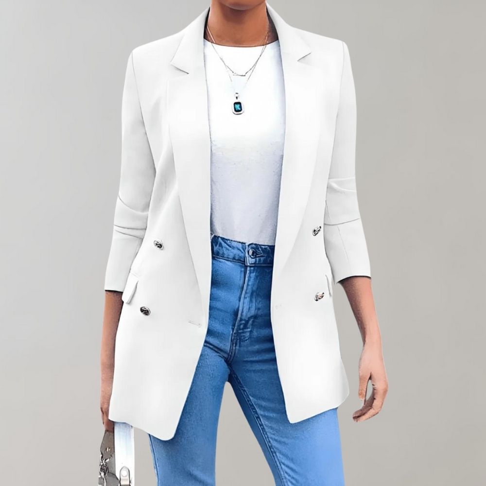 Dam Blazer med Klassisk Getaillearad Design för Elegant Look