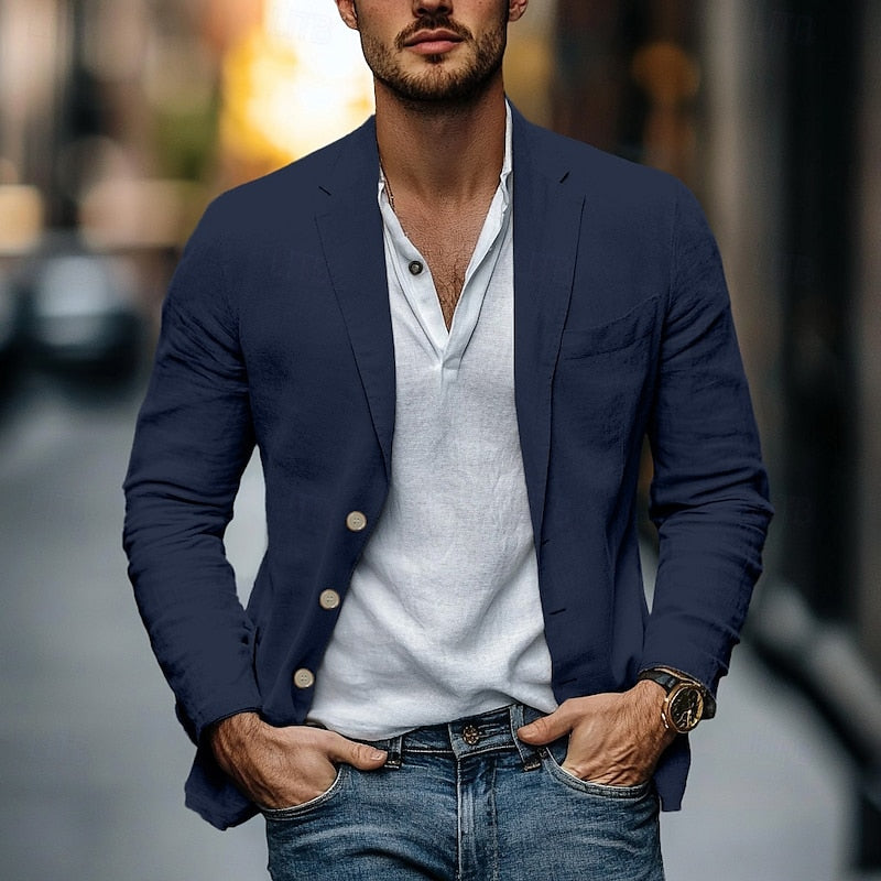 Dam Linblazer - Elegant och Trendig Sommar Blazer