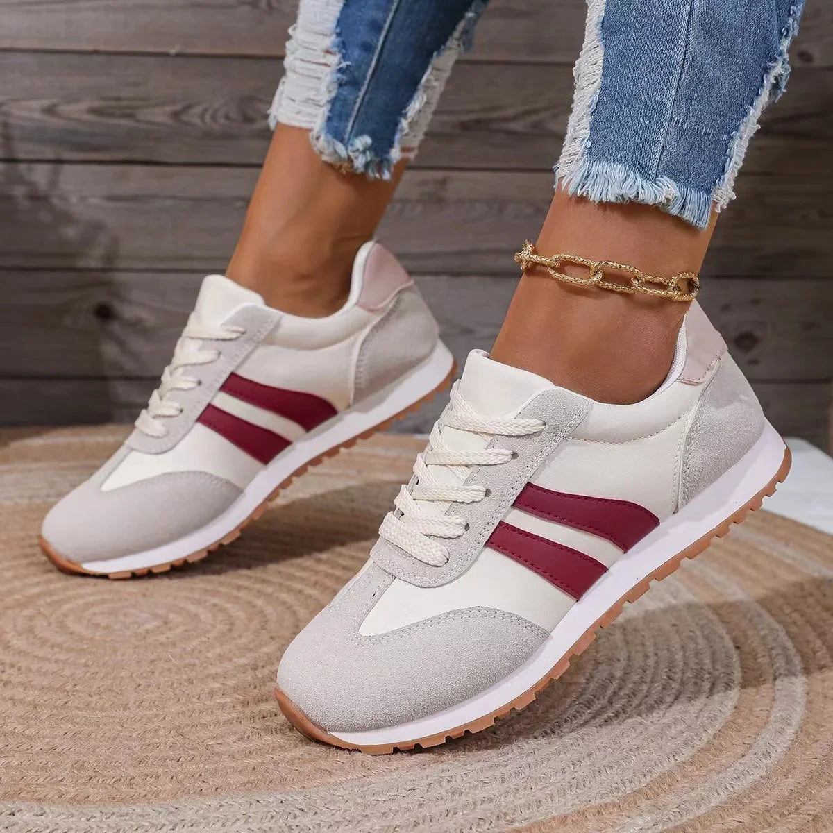 Dam Sneakers Mocka Låg Topp