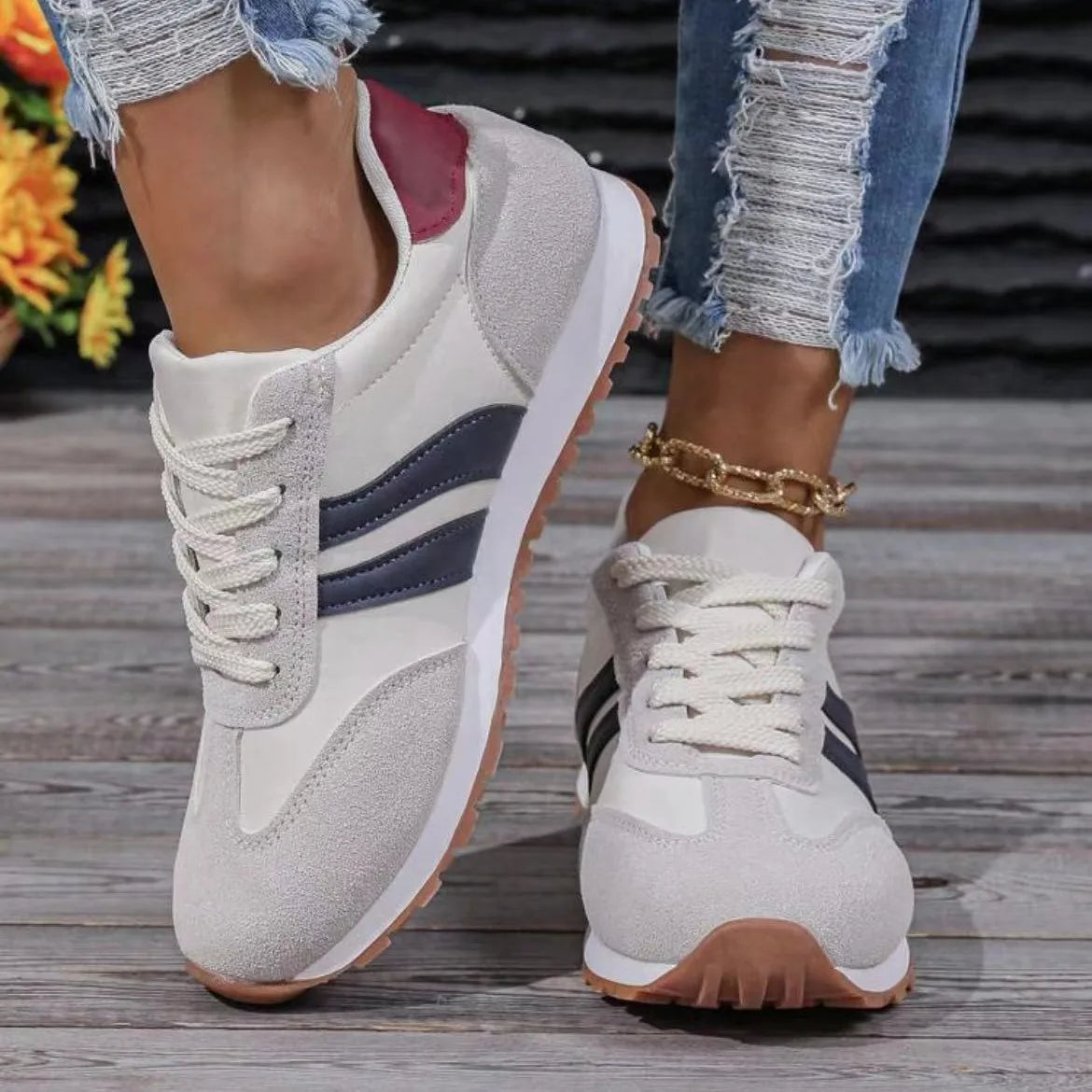 Dam Sneakers Mocka Låg Topp