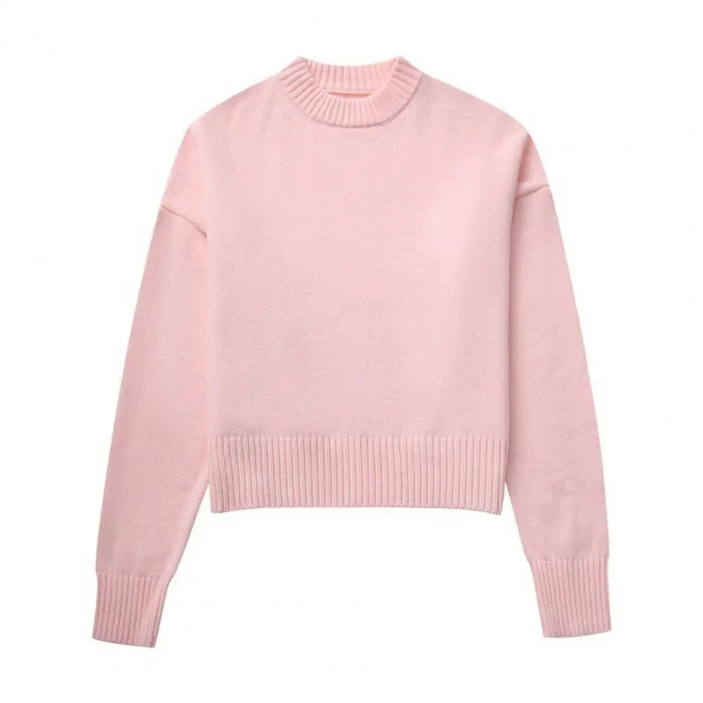Dam Pullover i Ribbstickad Design