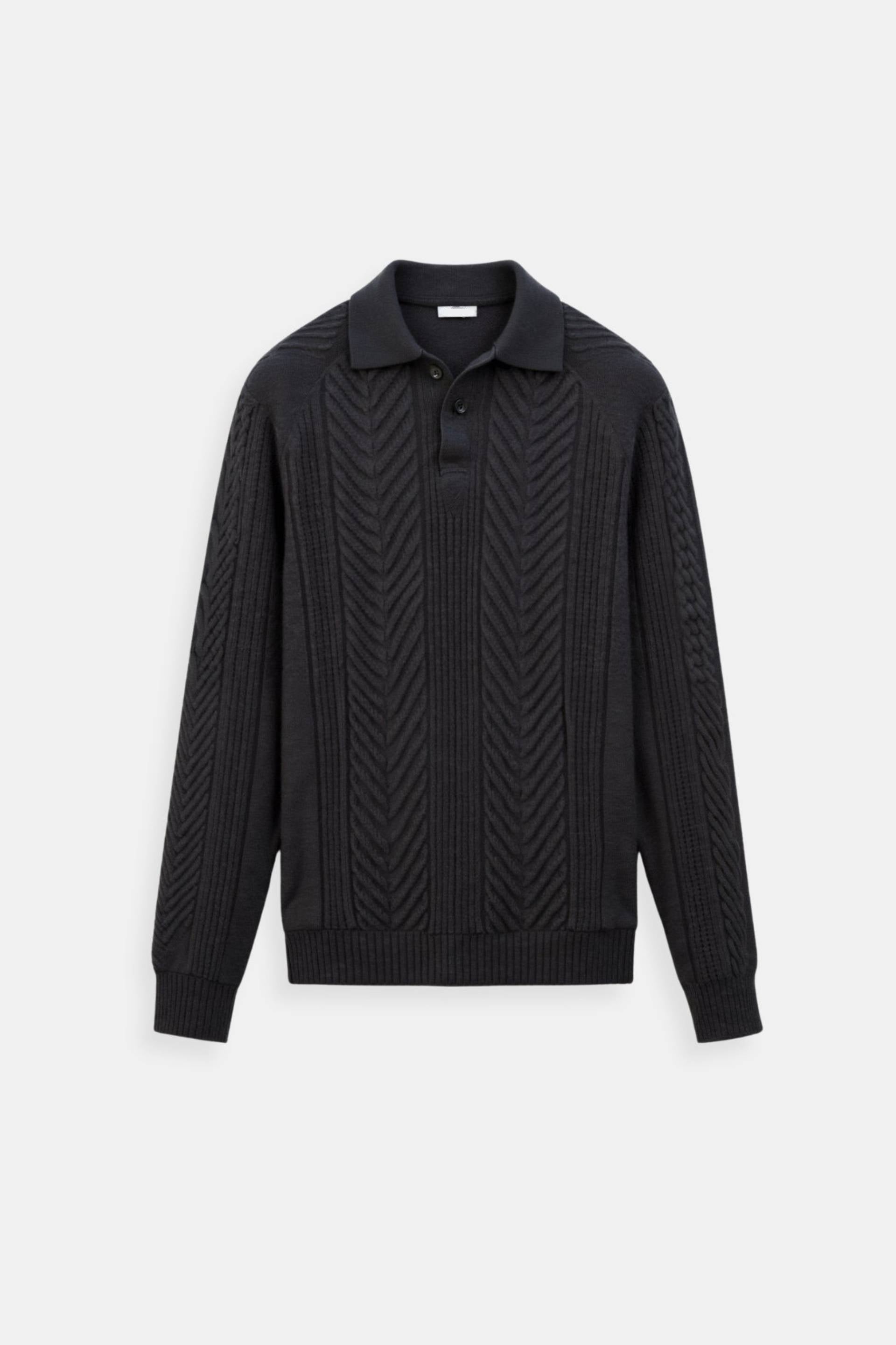 Herr Retro Tröja med Långa Ärmar i Enfärgad Design