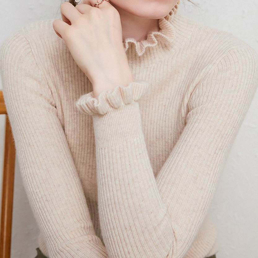 Dam Turtleneck Tröja i Kashmir för Elegant Komfort 5