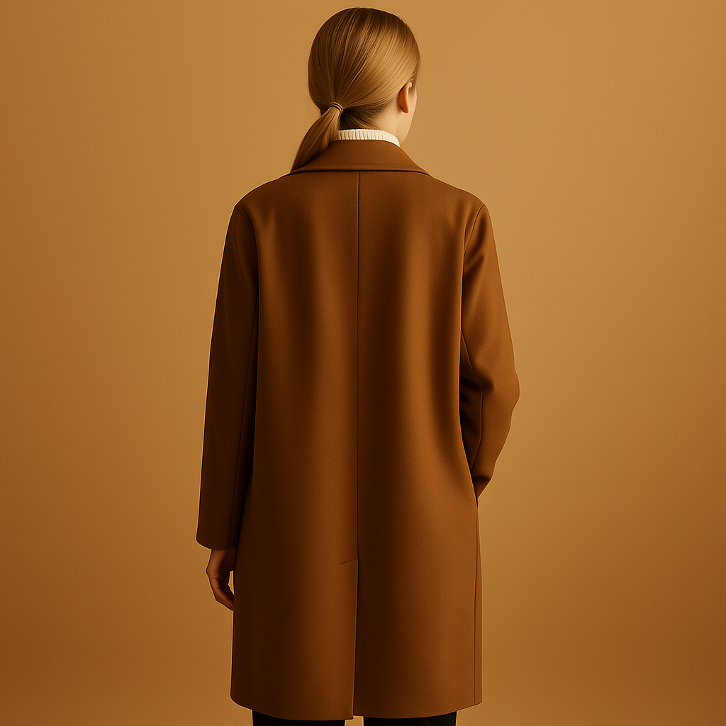 Dam lång vinterjacka med elegant design