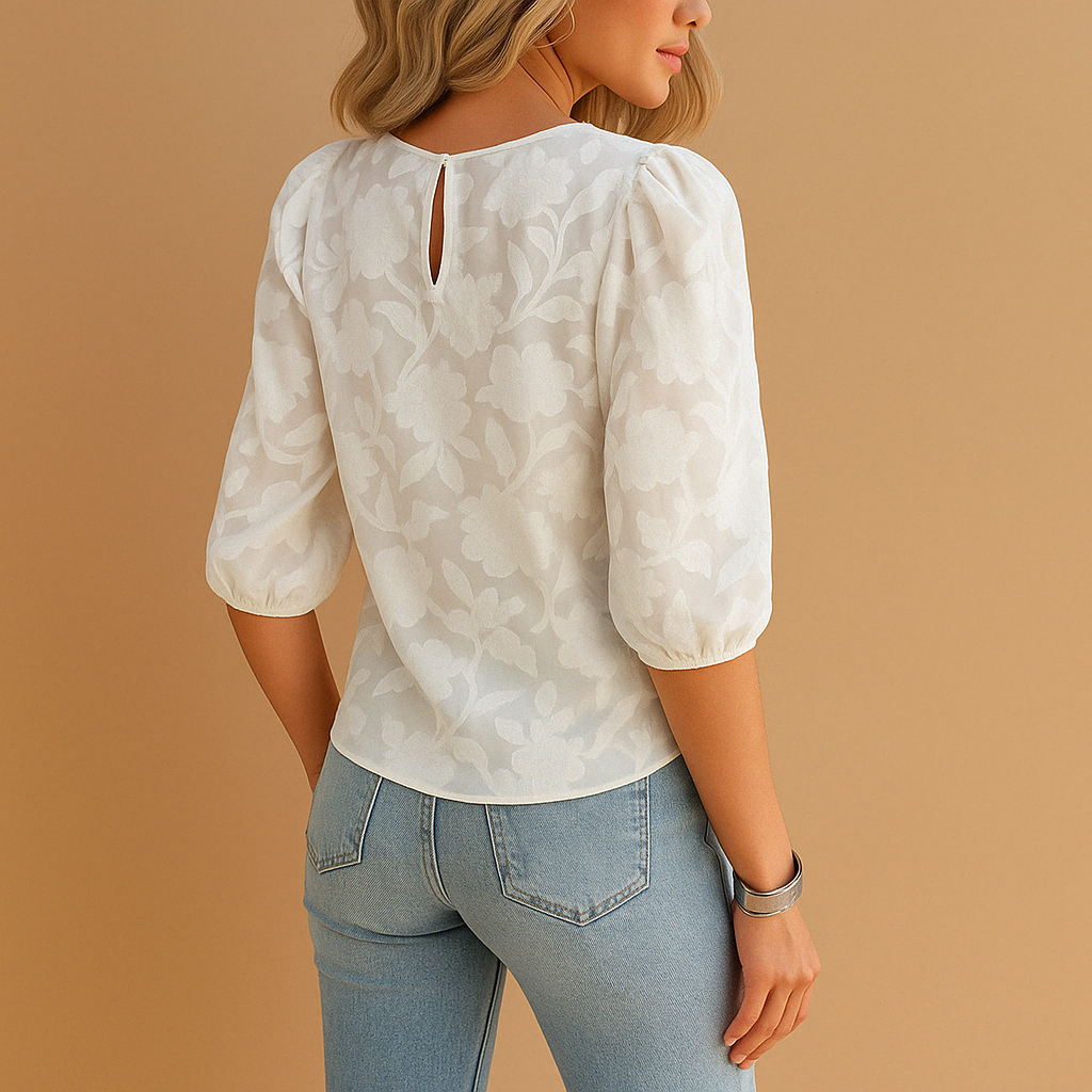 Damblus med Flatterande Passform och Elegant Stil