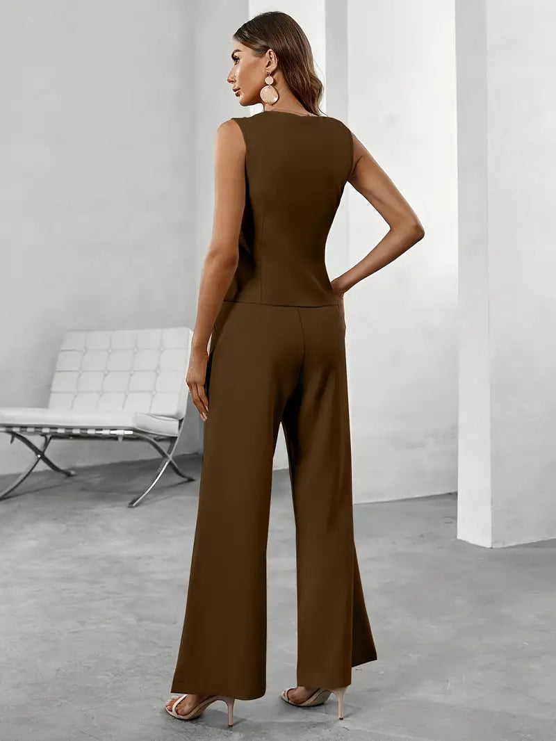 Damernas Elegant Byxdress Set med Modern Stil