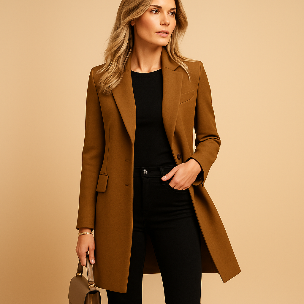 Damernas Dubbelgeknoopte Trenchcoat 0