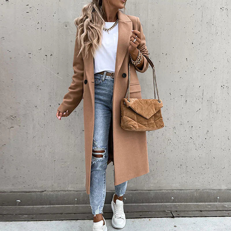 Damernas Eleganta Trenchcoat