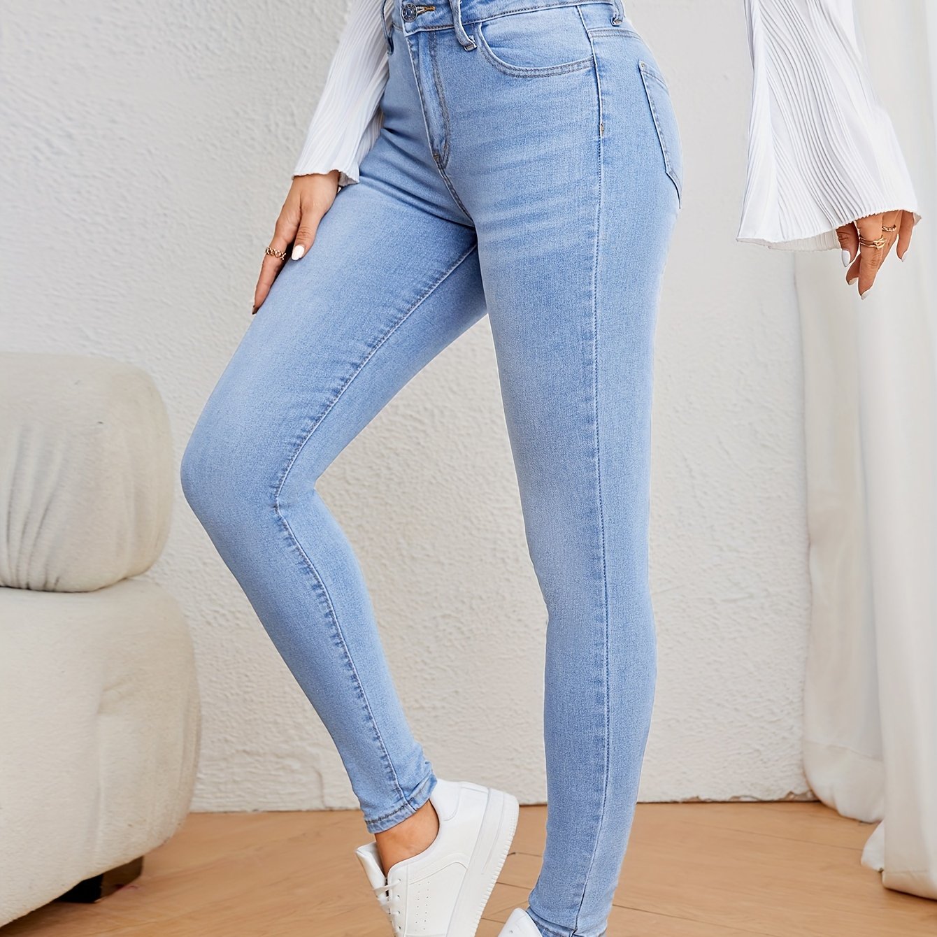 Damjeans med hög midja – Stretchdenim för perfekt passform