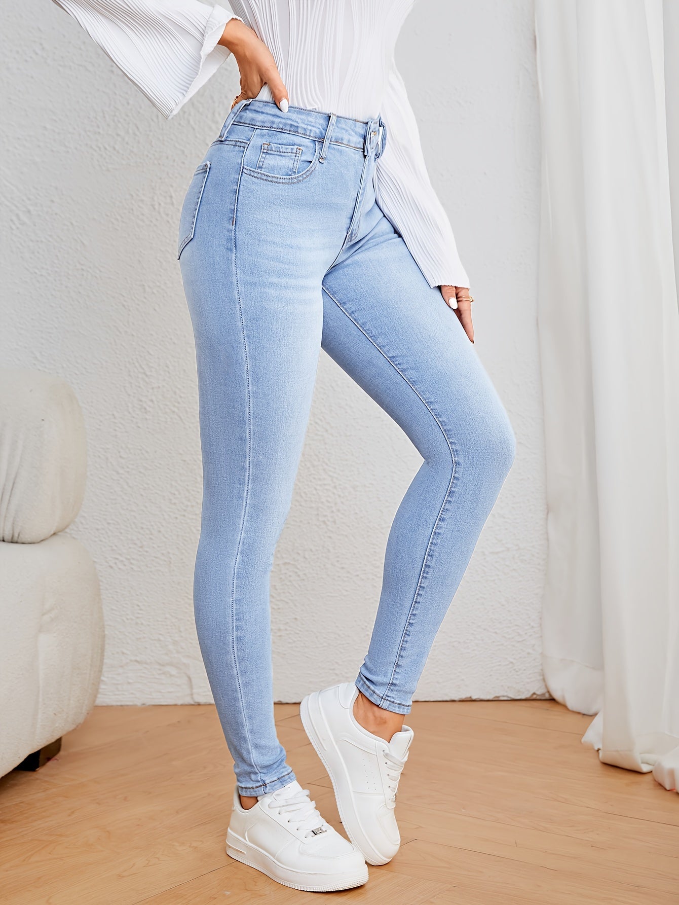 Damjeans med hög midja – Stretchdenim för perfekt passform
